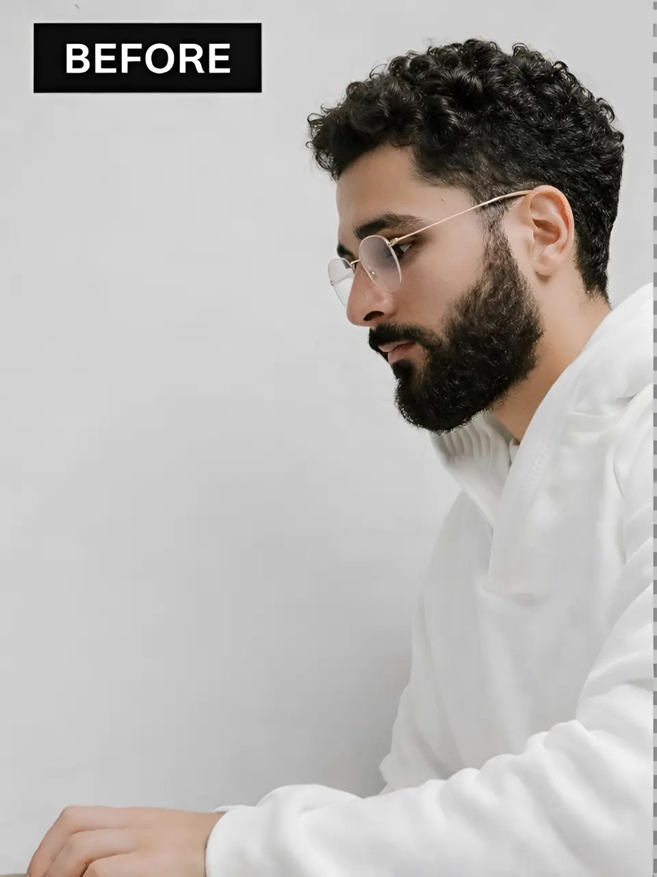 Portrait of a man isolated onto a transparent background — original